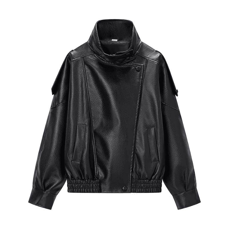 Jaqueta Feminina Zarelle™ – Estilo Couro Premium para o Inverno