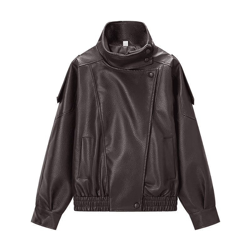 Jaqueta Feminina Zarelle™ – Estilo Couro Premium para o Inverno