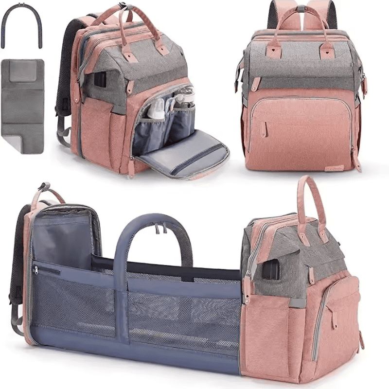 Bolsa Maternidade Térmica 5 em 1 GlamBaby™ com Função Berço