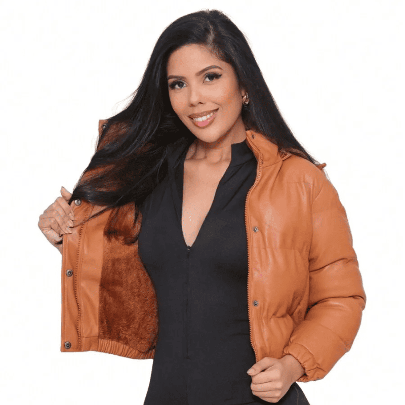 Jaqueta Feminina Puffer Impermeável