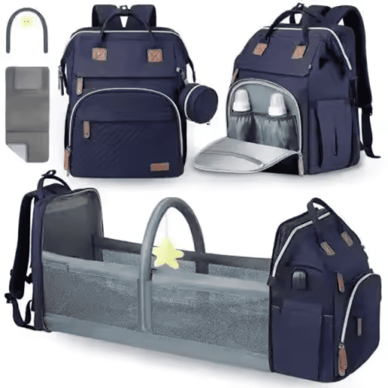 Bolsa Maternidade Térmica 5 em 1 GlamBaby™ com Função Berço
