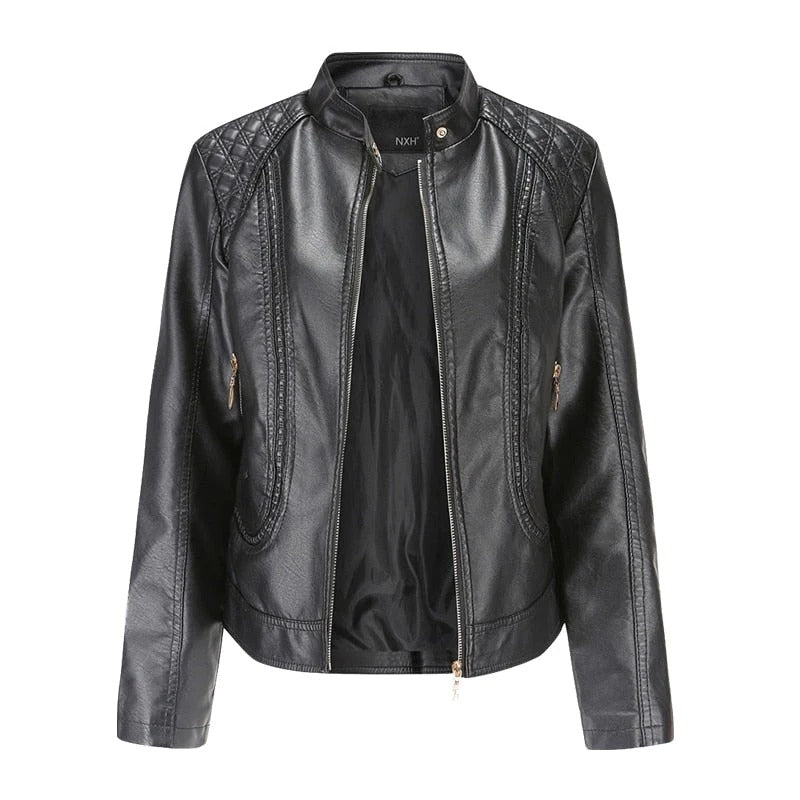 Jaqueta de Couro Feminina - Glam Kely