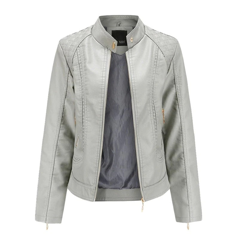 Jaqueta de Couro Feminina - Glam Kely