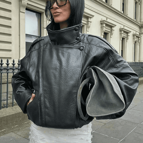 Jaqueta Feminina Zarelle™ – Estilo Couro Premium para o Inverno