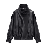 Jaqueta Feminina Zarelle™ – Estilo Couro Premium para o Inverno