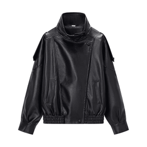 Jaqueta Feminina Zarelle™ – Estilo Couro Premium para o Inverno