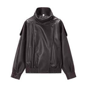 Jaqueta Feminina Zarelle™ – Estilo Couro Premium para o Inverno