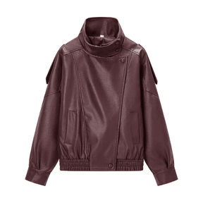 Jaqueta Feminina Zarelle™ – Estilo Couro Premium para o Inverno