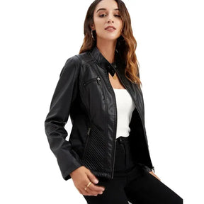 Jaqueta Feminina de Couro Glam Carolinna